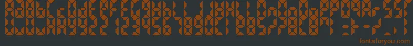 BittypixCountdown Font – Brown Fonts on Black Background