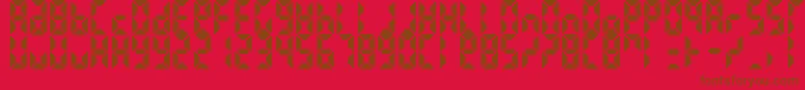 BittypixCountdown Font – Brown Fonts on Red Background