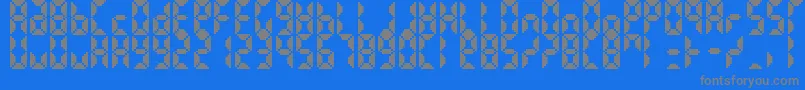BittypixCountdown Font – Gray Fonts on Blue Background