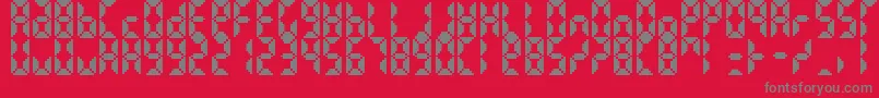 BittypixCountdown Font – Gray Fonts on Red Background