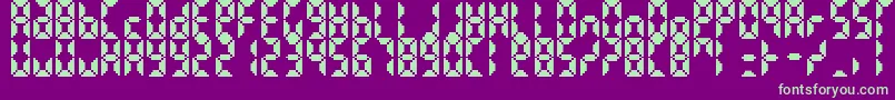 BittypixCountdown Font – Green Fonts on Purple Background