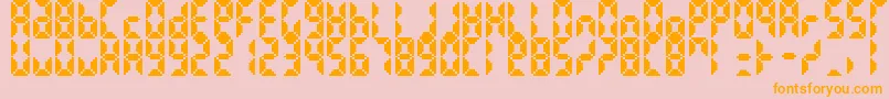 BittypixCountdown Font – Orange Fonts on Pink Background