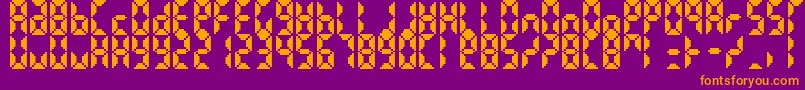 BittypixCountdown Font – Orange Fonts on Purple Background