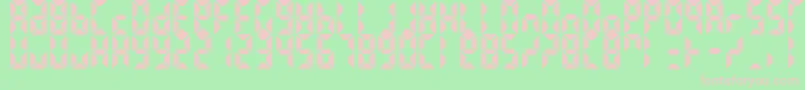 BittypixCountdown Font – Pink Fonts on Green Background