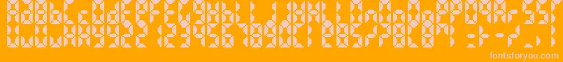 BittypixCountdown Font – Pink Fonts on Orange Background