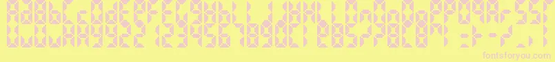 BittypixCountdown Font – Pink Fonts on Yellow Background
