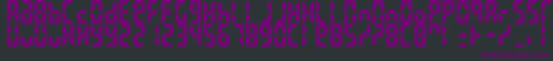 BittypixCountdown Font – Purple Fonts on Black Background