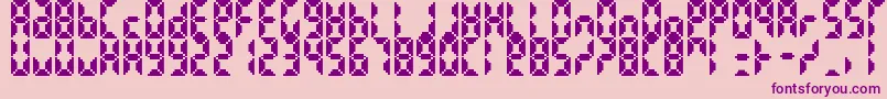 BittypixCountdown Font – Purple Fonts on Pink Background