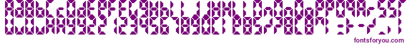 BittypixCountdown Font – Purple Fonts on White Background