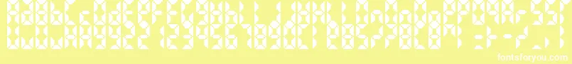 fuente BittypixCountdown – Fuentes Blancas Sobre Fondo Amarillo