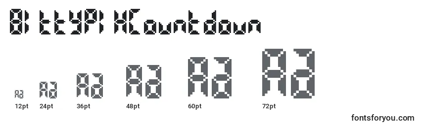BittypixCountdown Font Sizes