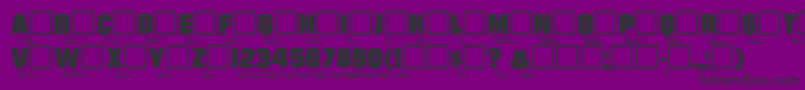 フォントWharmbyRegular – 紫の背景に黒い文字