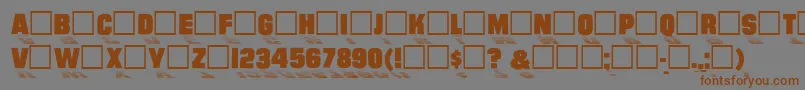 Шрифт WharmbyRegular – коричневые шрифты на сером фоне