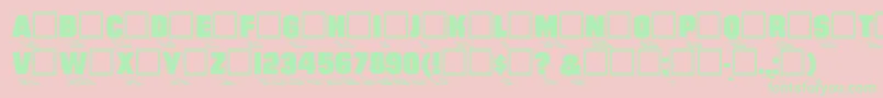 WharmbyRegular Font – Green Fonts on Pink Background