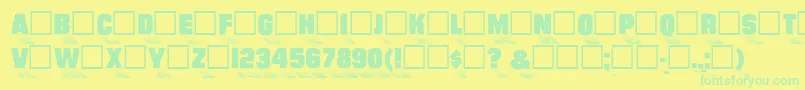 WharmbyRegular Font – Green Fonts on Yellow Background