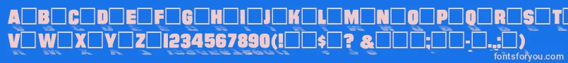 WharmbyRegular Font – Pink Fonts on Blue Background