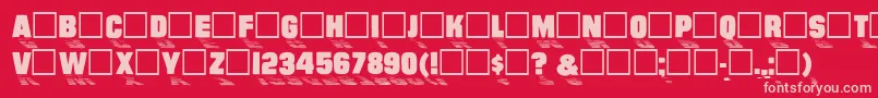 WharmbyRegular Font – Pink Fonts on Red Background