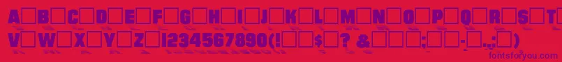 WharmbyRegular Font – Purple Fonts on Red Background