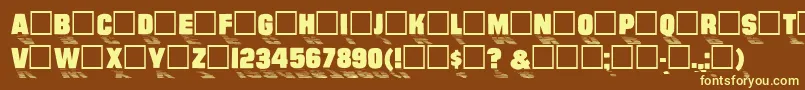 WharmbyRegular Font – Yellow Fonts on Brown Background