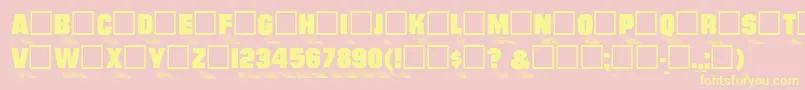 WharmbyRegular-Schriftart – Gelbe Schriften auf rosa Hintergrund