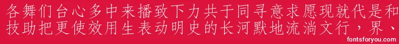 Dffangsong1bGb Font – White Fonts on Red Background