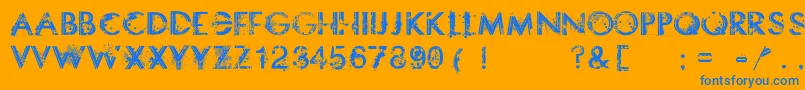 Somethingdangerous Font – Blue Fonts on Orange Background