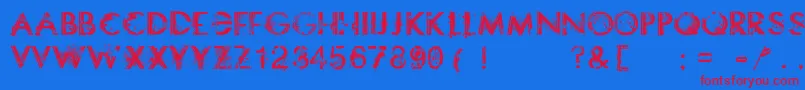 Somethingdangerous Font – Red Fonts on Blue Background