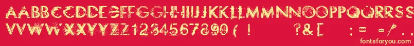 Somethingdangerous Font – Yellow Fonts on Red Background