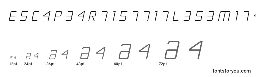 Escapeartisttitlesemital Font Sizes