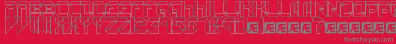 CollectiveOBrk Font – Gray Fonts on Red Background