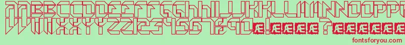 CollectiveOBrk Font – Red Fonts on Green Background