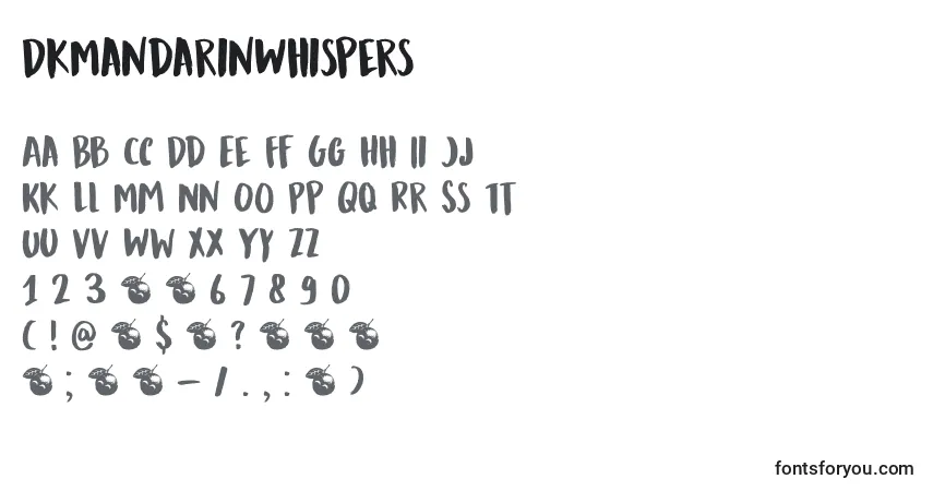 Schriftart DkMandarinWhispers – Alphabet, Zahlen, spezielle Symbole