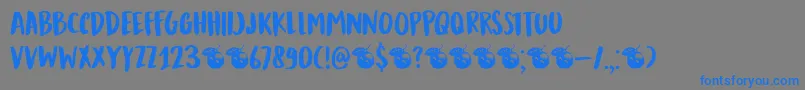 DkMandarinWhispers Font – Blue Fonts on Gray Background