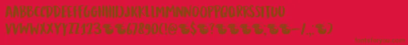 DkMandarinWhispers Font – Brown Fonts on Red Background