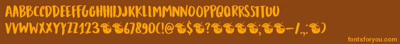 DkMandarinWhispers Font – Orange Fonts on Brown Background