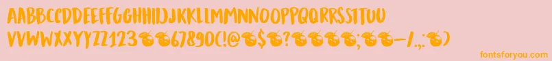 DkMandarinWhispers Font – Orange Fonts on Pink Background