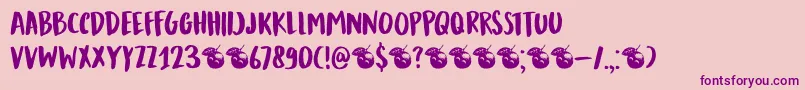 DkMandarinWhispers Font – Purple Fonts on Pink Background