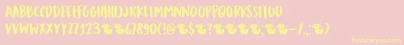 DkMandarinWhispers Font – Yellow Fonts on Pink Background