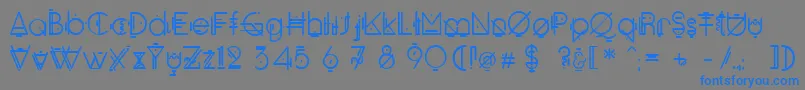 Oko Font – Blue Fonts on Gray Background