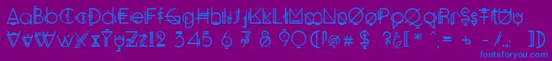 Oko Font – Blue Fonts on Purple Background