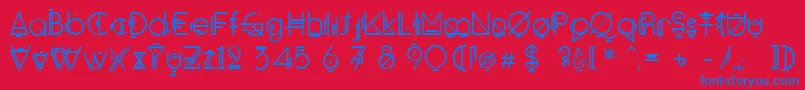 Oko Font – Blue Fonts on Red Background