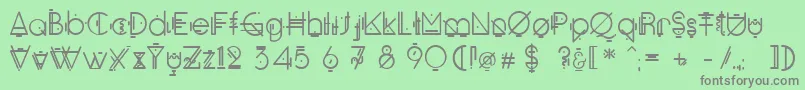 Oko Font – Gray Fonts on Green Background