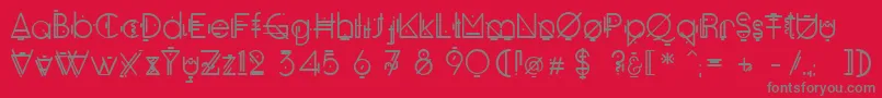 Oko Font – Gray Fonts on Red Background