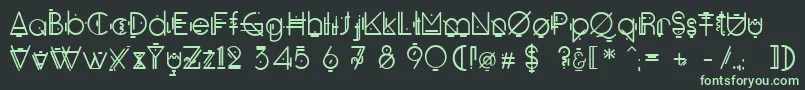 Oko Font – Green Fonts on Black Background