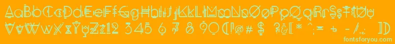 Oko Font – Green Fonts on Orange Background