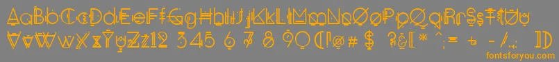 Oko Font – Orange Fonts on Gray Background