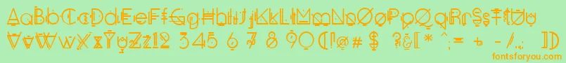 Oko Font – Orange Fonts on Green Background