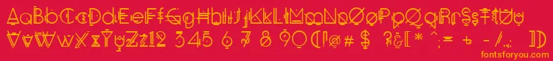 Oko Font – Orange Fonts on Red Background