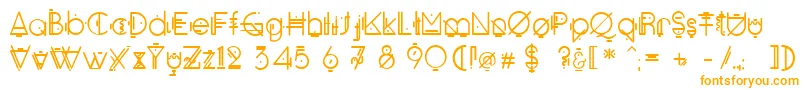 Oko Font – Orange Fonts on White Background