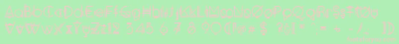 Oko Font – Pink Fonts on Green Background